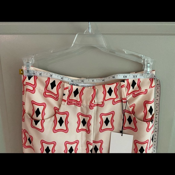 ZARA GEOMETRIC PRINTED PANTS - Picture 9 of 14